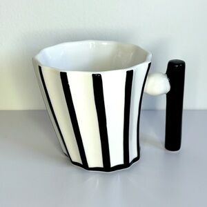 Black and White Striped Mug